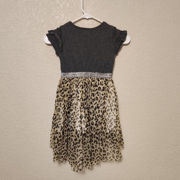 Little Lass Girl's Leopard Print Dress, Size: 5 - Picture 3 of 7